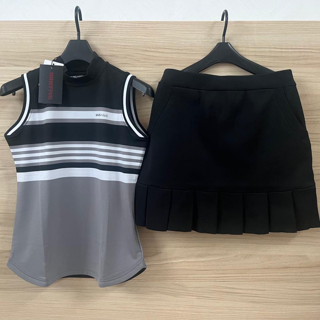 新品★BRIEFINGゴルフセットアップ 黒 S ハイネックタンク&スカート