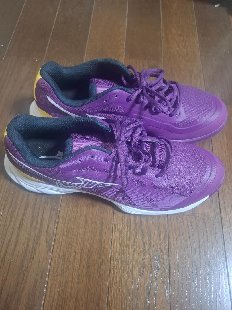 mizunoバドミントン シューズ パープル メッシュ