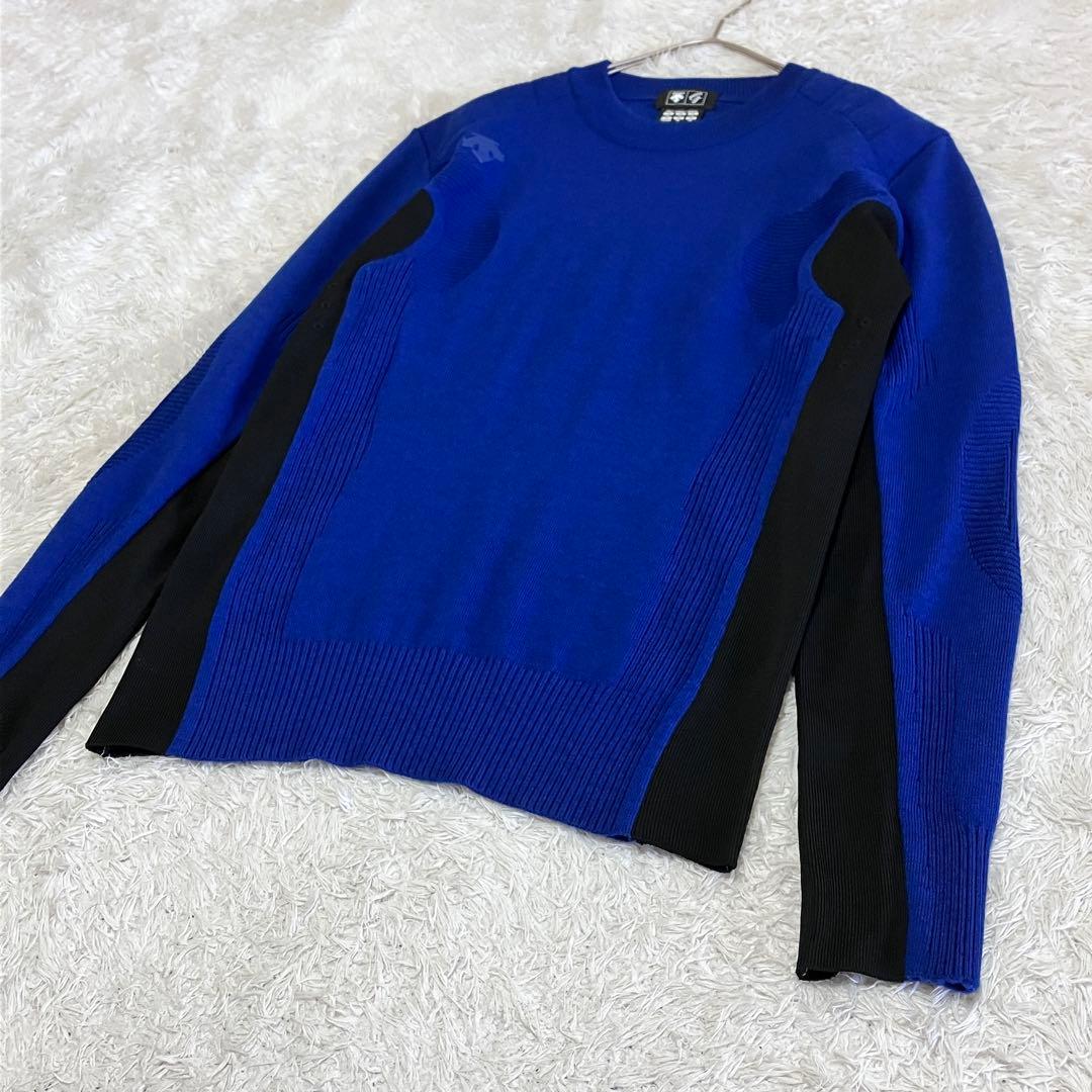極美品 デサント ゴルフ メリノウール ヒートナビセーター ゴルフウェア　M