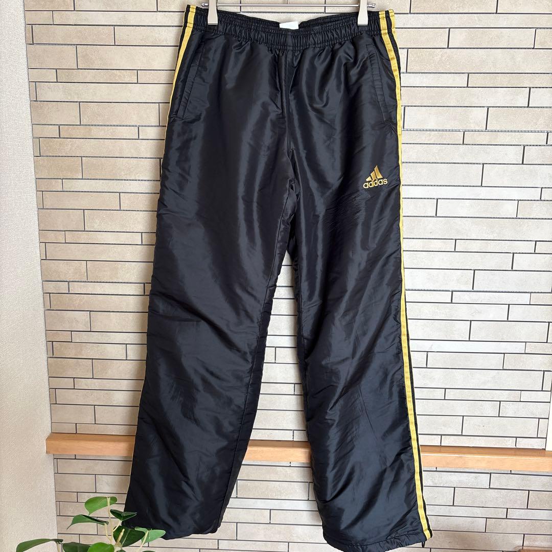 adidas アディダス 黒金 上下セットアップ ジャージ L
