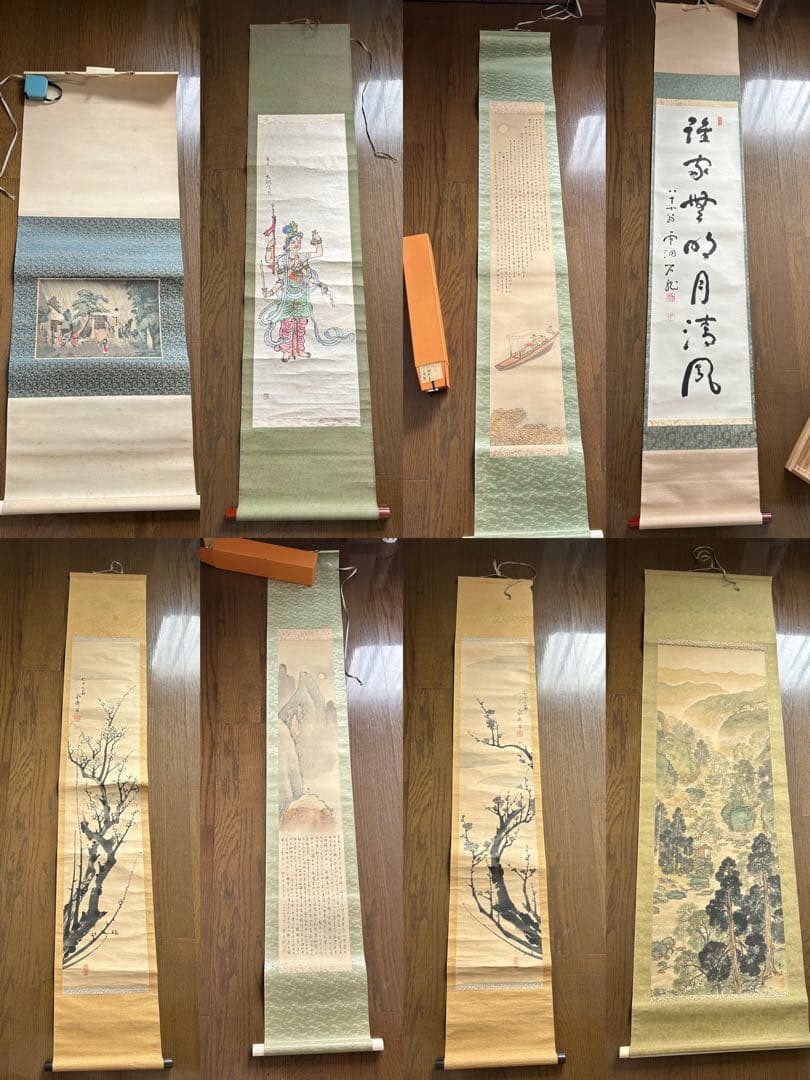 絵 色紙 37点 掛け軸 8点 置物 1点まとめ売り ジャンク