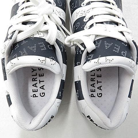 【美品】PEARLY GATES ゴルフシューズ サイズ24.5 [M6032]