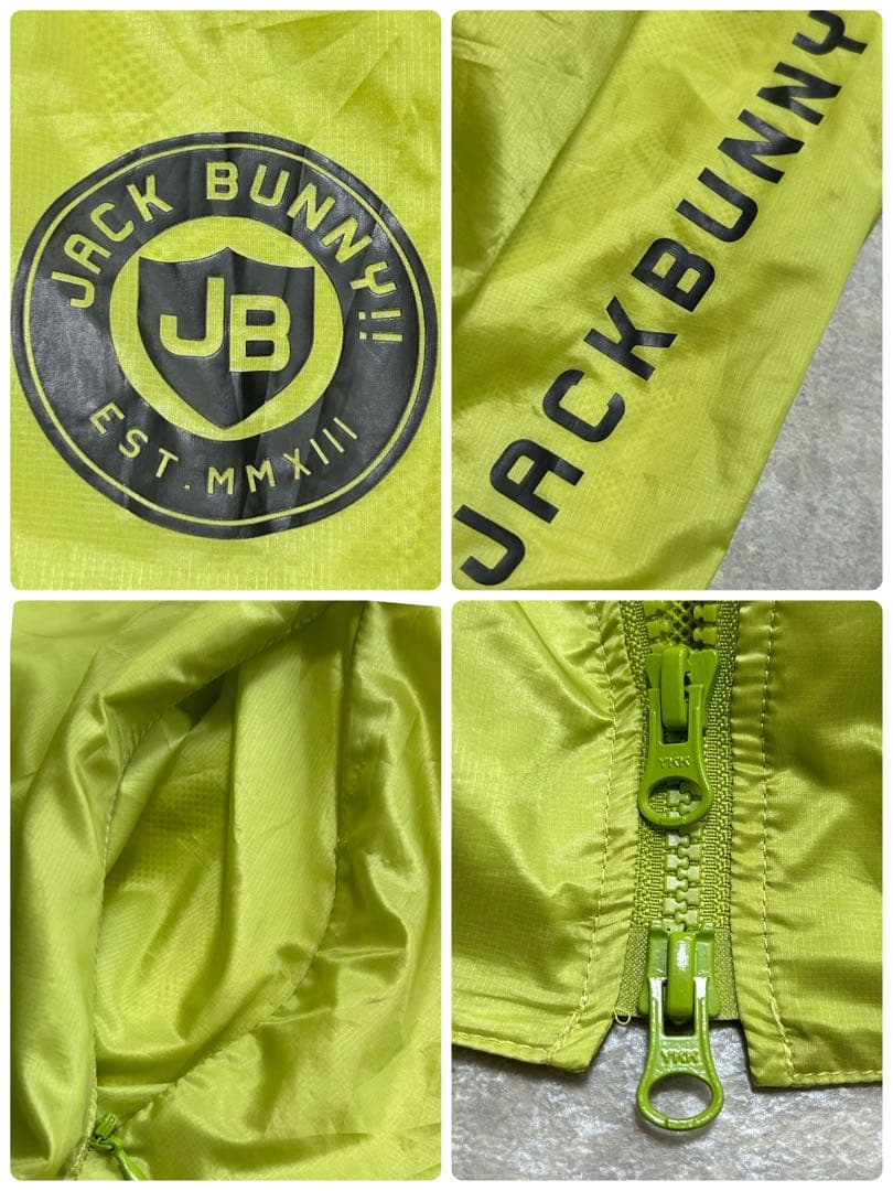 Jack Bunny!! 撥水　軽量 ロゴプリント ナイロンジャケット メンズ