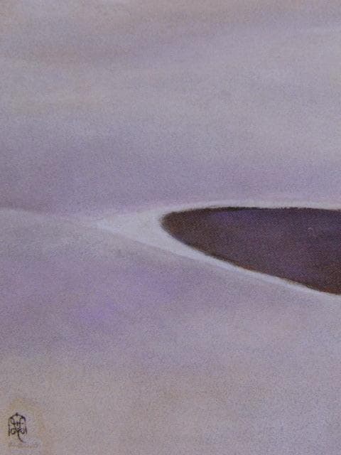 杉山寧、【沙】、新品高級額 額装付、年代物・希少画集画、状態良好