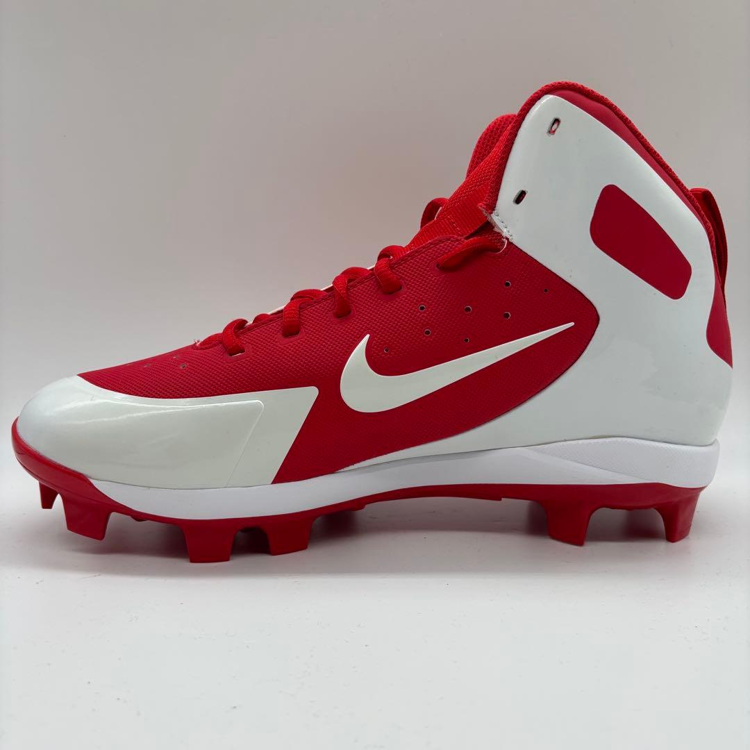 NIKE 野球 スパイク レッド 赤 27.5㎝ ミドルカット 軽量 ポイント