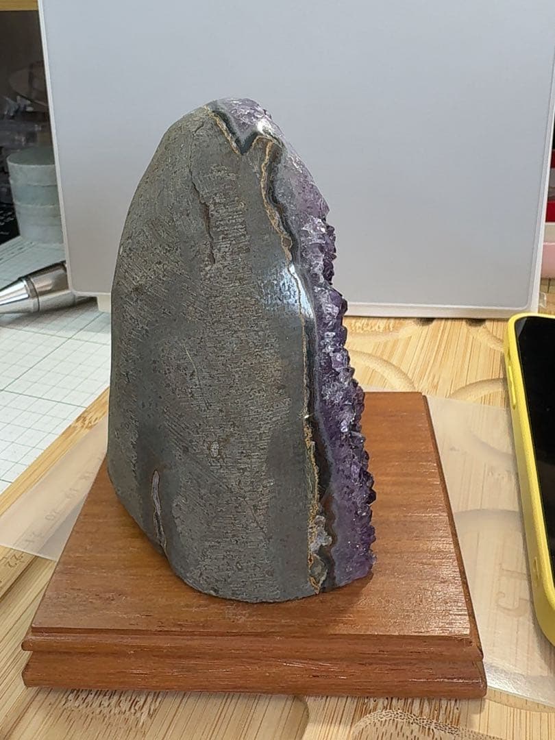 418天然石 アメジスト 紫水晶 金銭運 浄化 鉱石 置物 一点物 九紫火星運