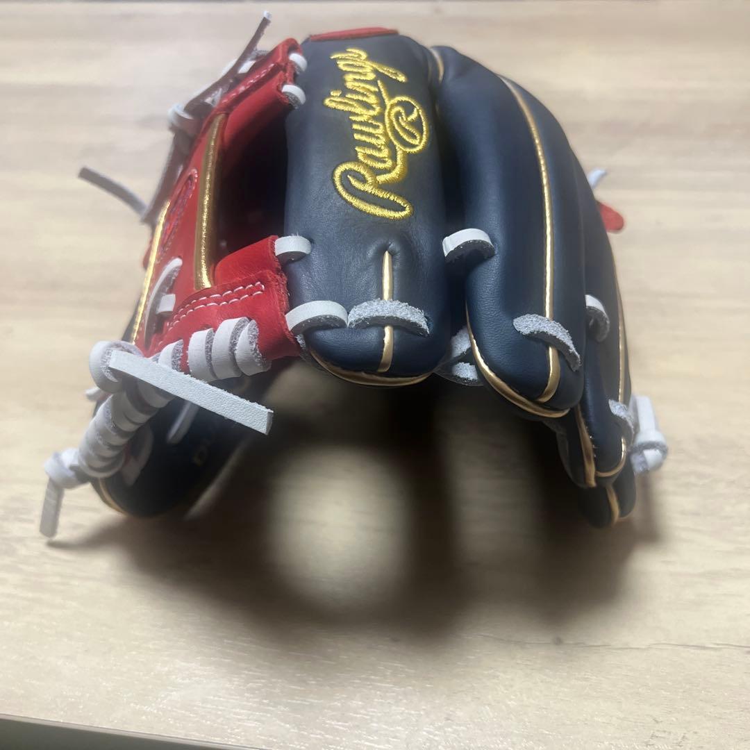 ネフ Rawlings ES-L1287 軟式グローブ ネイビー/レッド