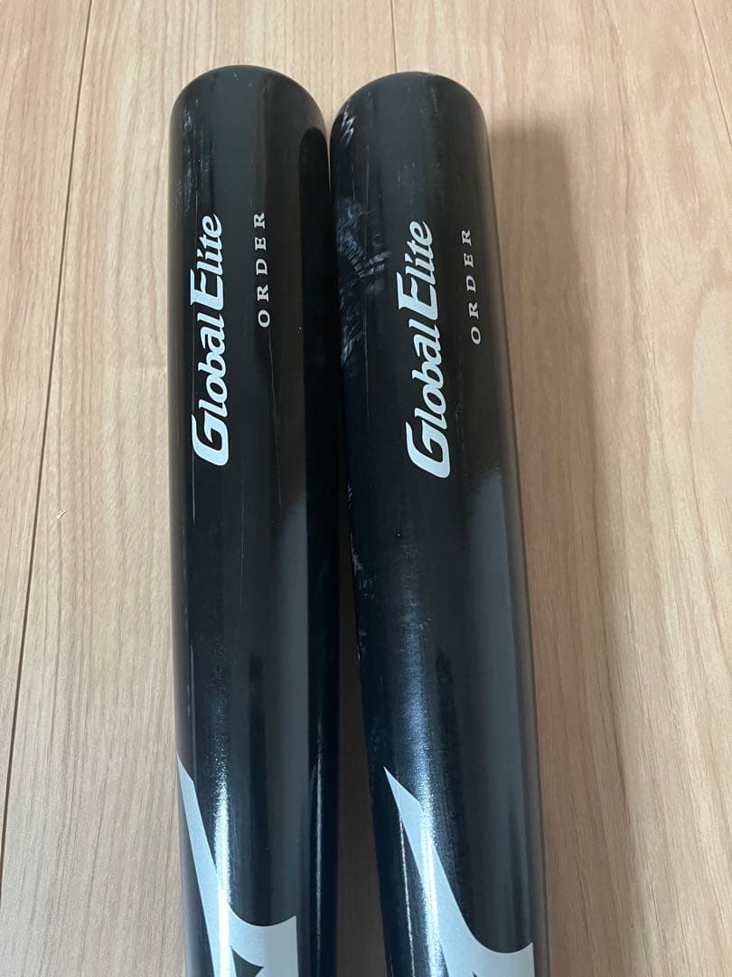 中古Mizuno Global Eliteオーダー軟式木製バット 2本セット