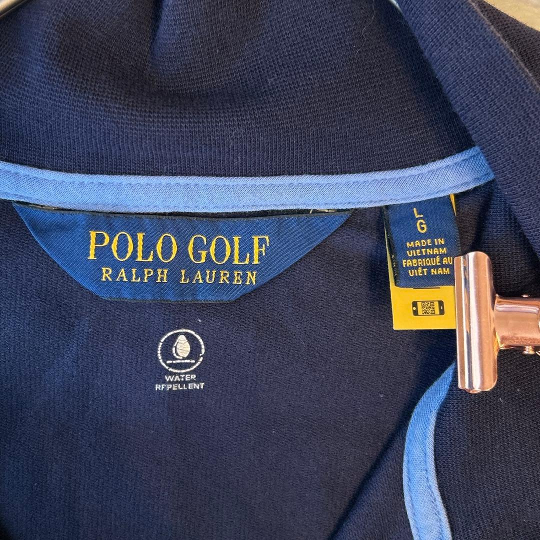 POLO GOLF ポロゴルフ ハーフジップ スウェット ロゴ刺繍 ネイビー L