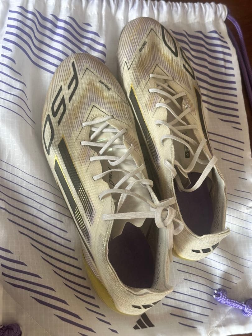 adidas F50 サッカーシューズ ホワイト/ブラック26.5
