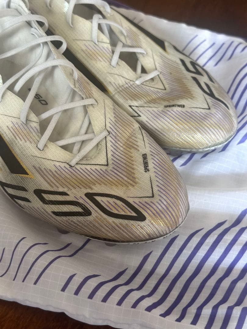 adidas F50 サッカーシューズ ホワイト/ブラック26.5
