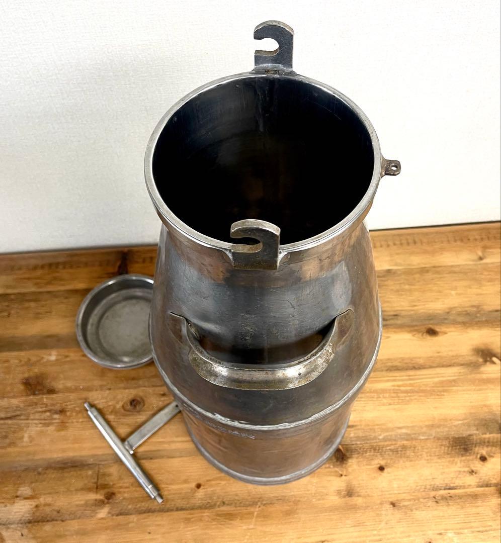 ステンレス製ミルク缶（アンティーク）