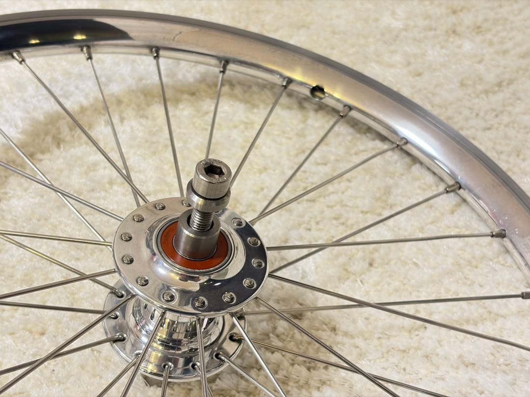 Brompton ブロンプトン用 Philwoodハブ+ポリッシュリム ホイール