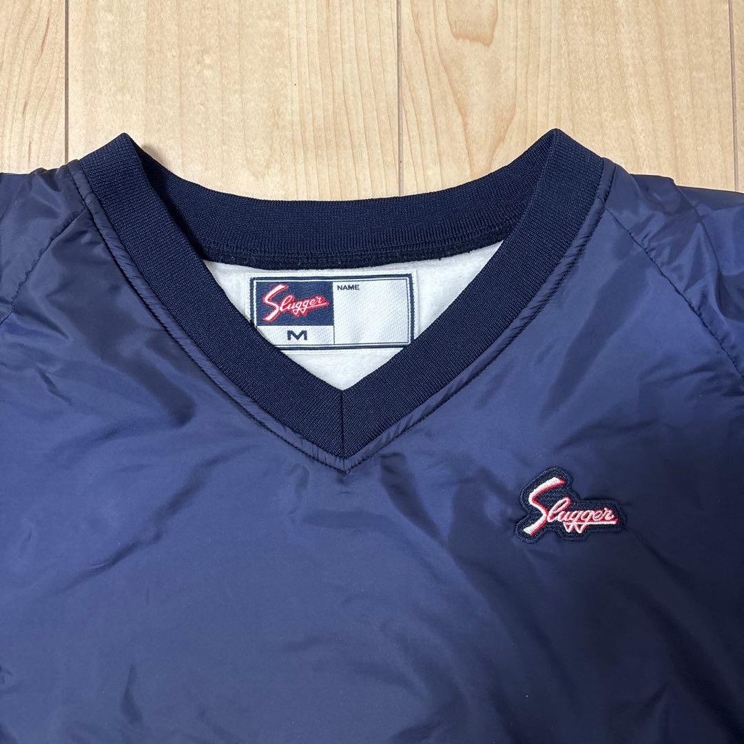 Slugger ネイビー Vネックジャケット M