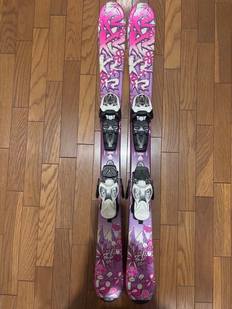 女の子　100cm K2スキー板、ブーツ、ポールセット