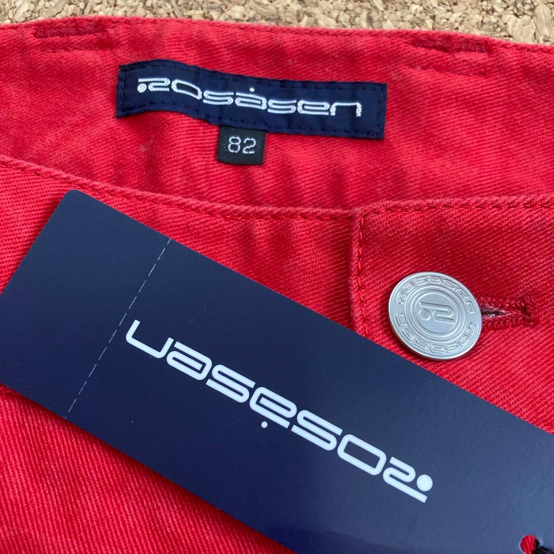 【未使用】ロサーセン　rosasen パンツ　ゴルフパンツ　W82 メンズ　赤