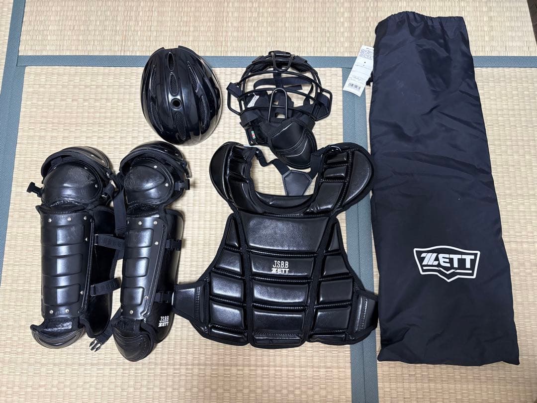 ZETT JSBB キャッチャー防具セット ブラック