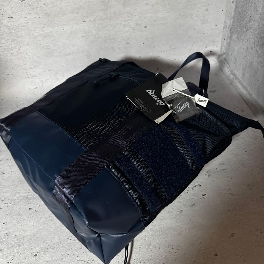 未使用 大きい！40L blueeq ブルイク ネイビートートバッグ