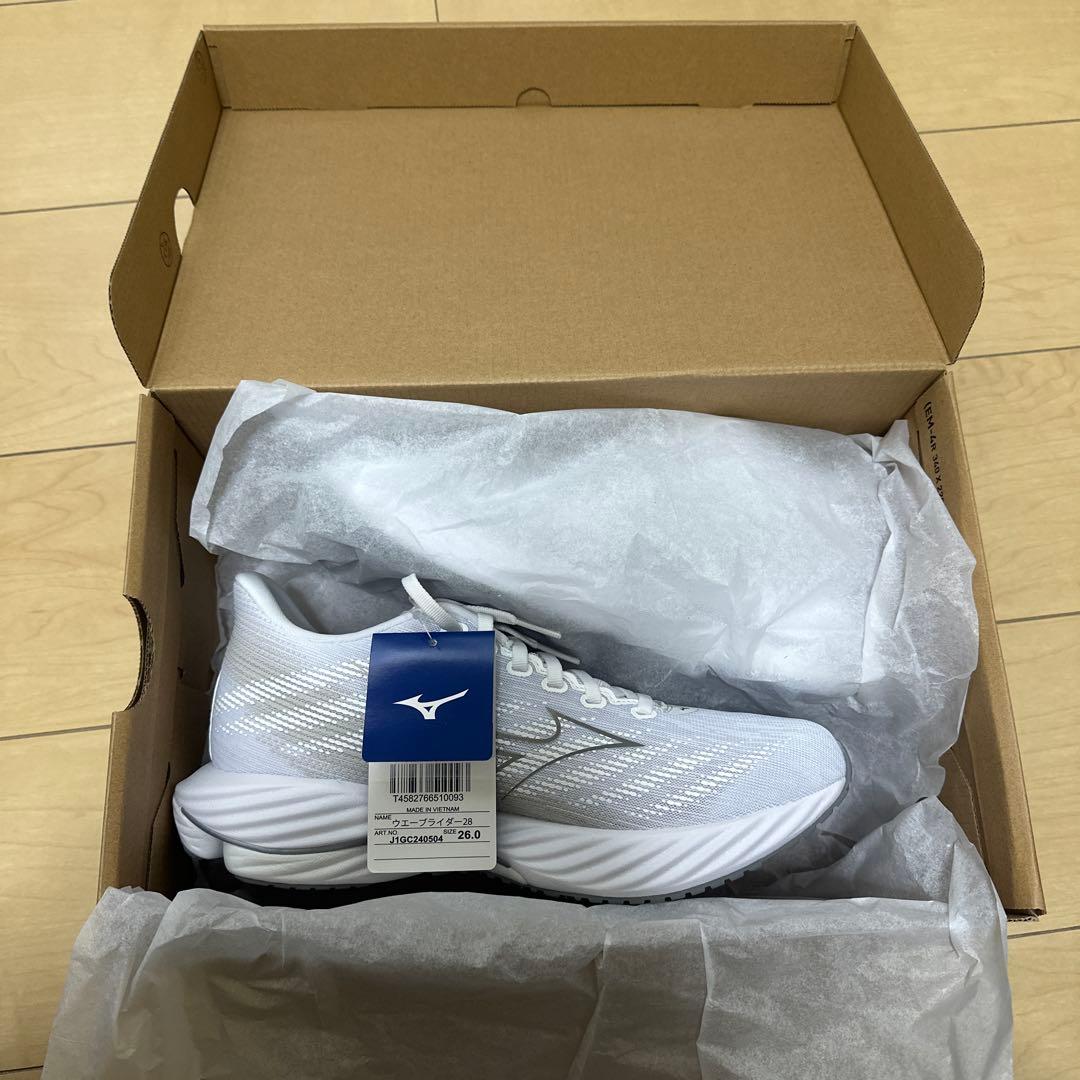 新品Mizuno WAVE RIDER28 ホワイト