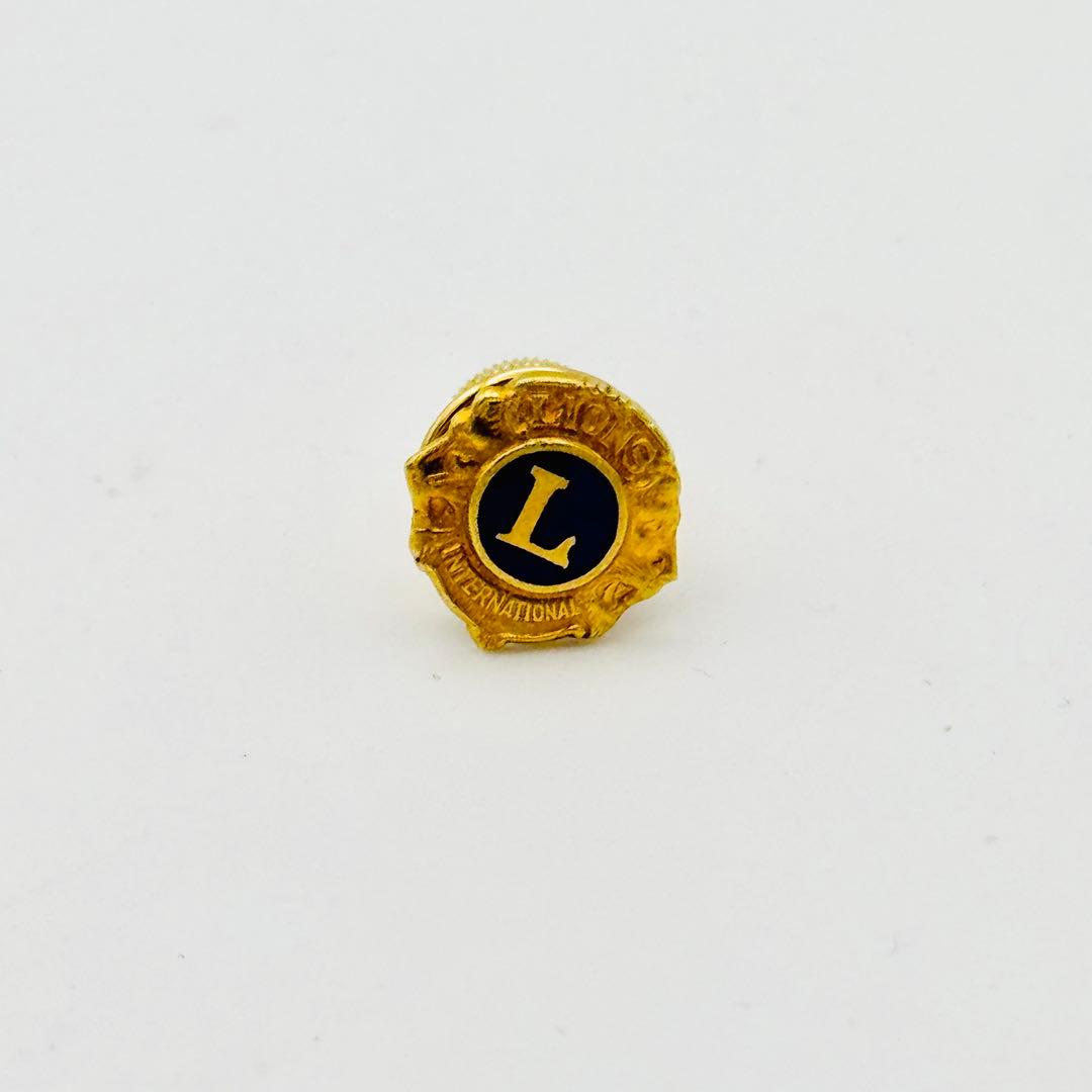 希少 K18 ライオンズクラブ ピンバッジ 襟章 18金 1.56g 金無垢