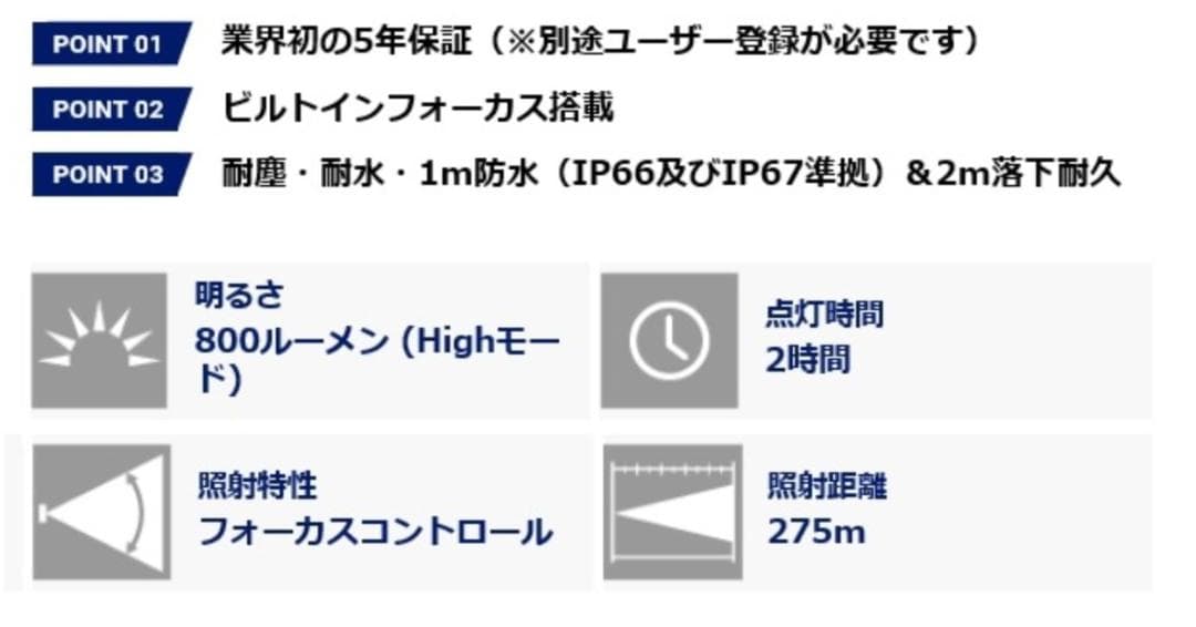 GENTOS(ジェントス) LED 懐中電灯 Gシリーズ USB充電式