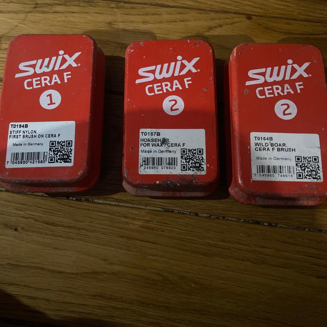 Swix スキー用ワックスブラシ 3個セット