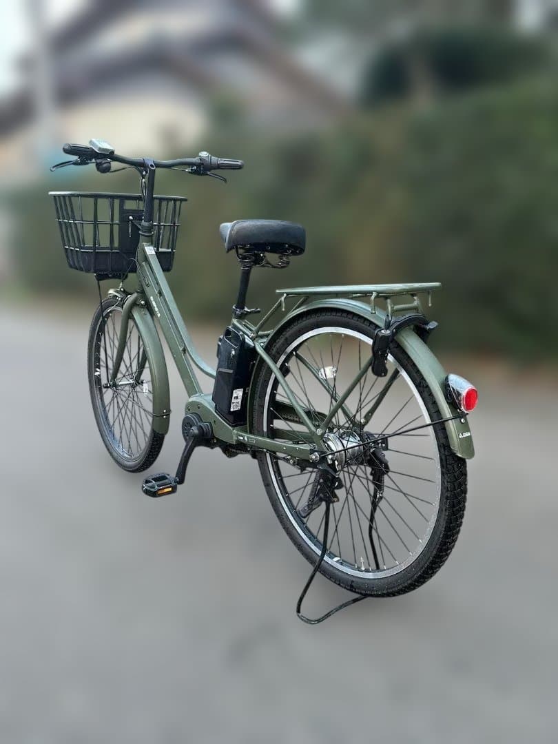 美品　ASAHI ENERSYS Me マットオリーブ 電動自転車 26型