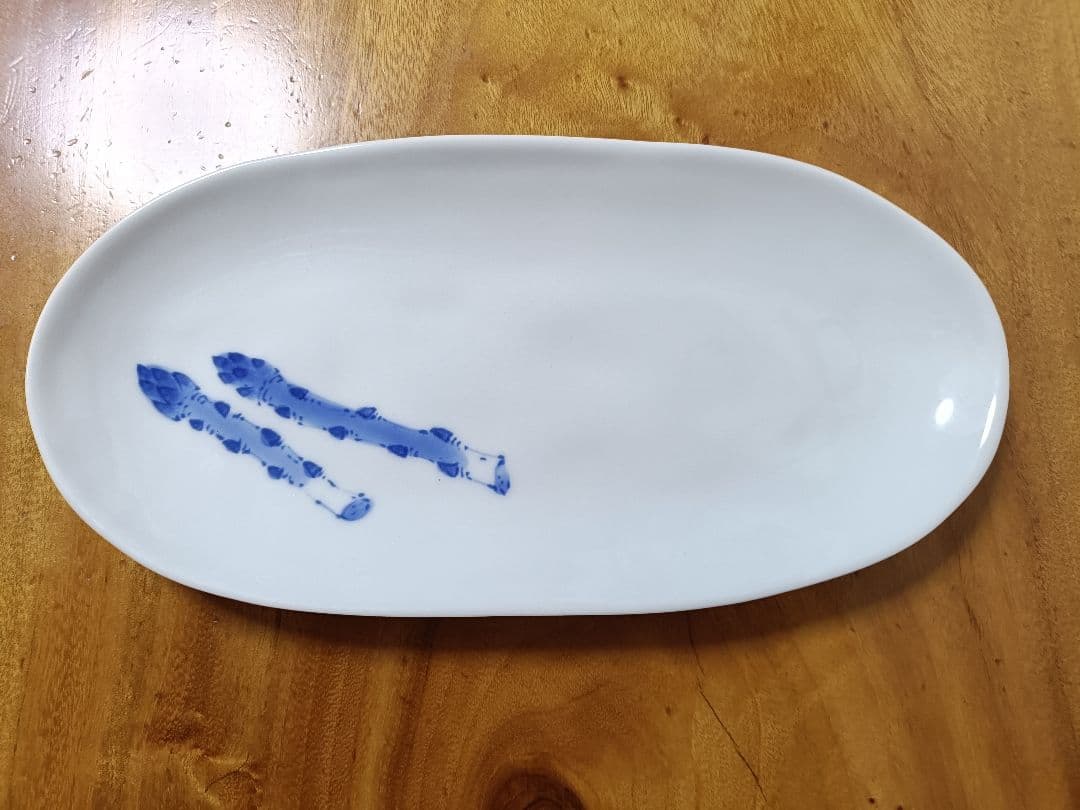 波佐見焼　染旬菜　楕円焼皿揃 5枚