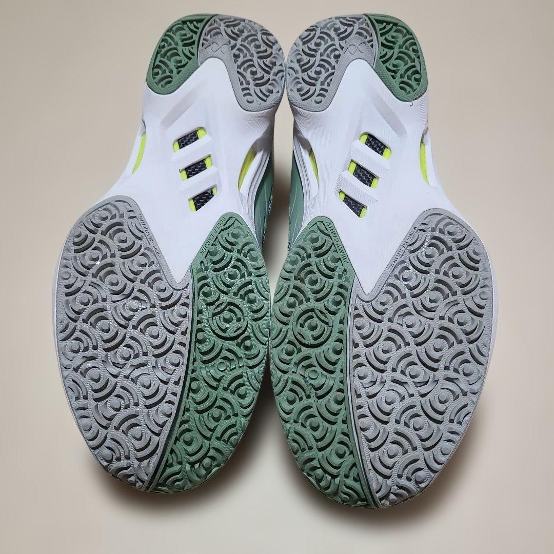 YONEX SHAD5WG テニスシューズ 4E 幅広 グレー/グリーン