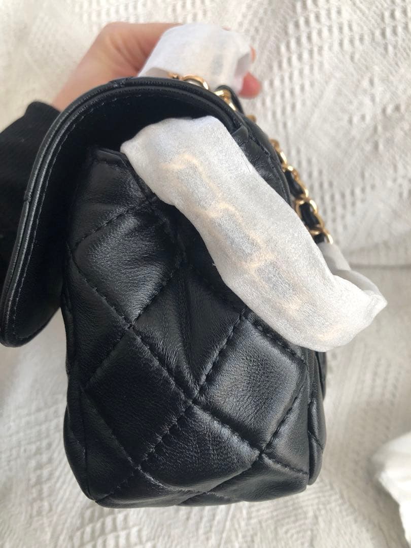 CHANEL ノベルティ キャビアスキン ハンドバッグ ショルダーバッグ