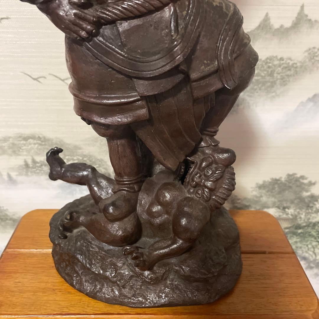 備前焼　毘沙門天