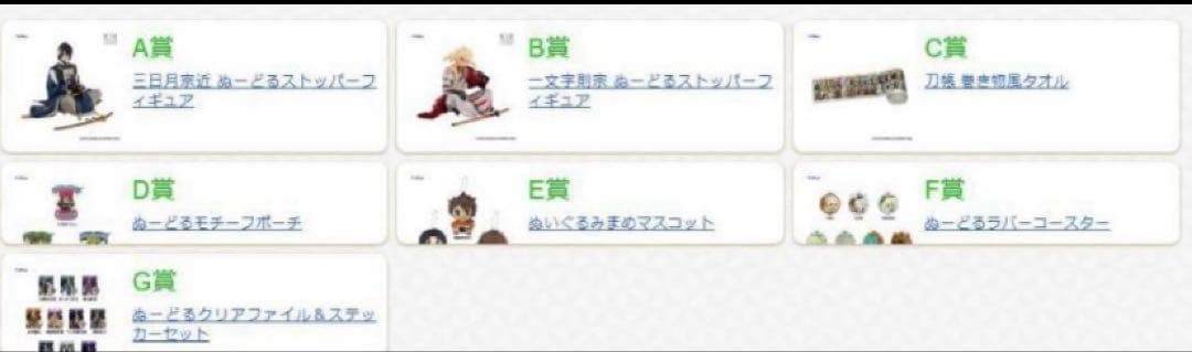 みんなのくじ　刀剣乱舞ONLINE　～ぬーどるストッパーの陣 其ノ伍～　1ロット