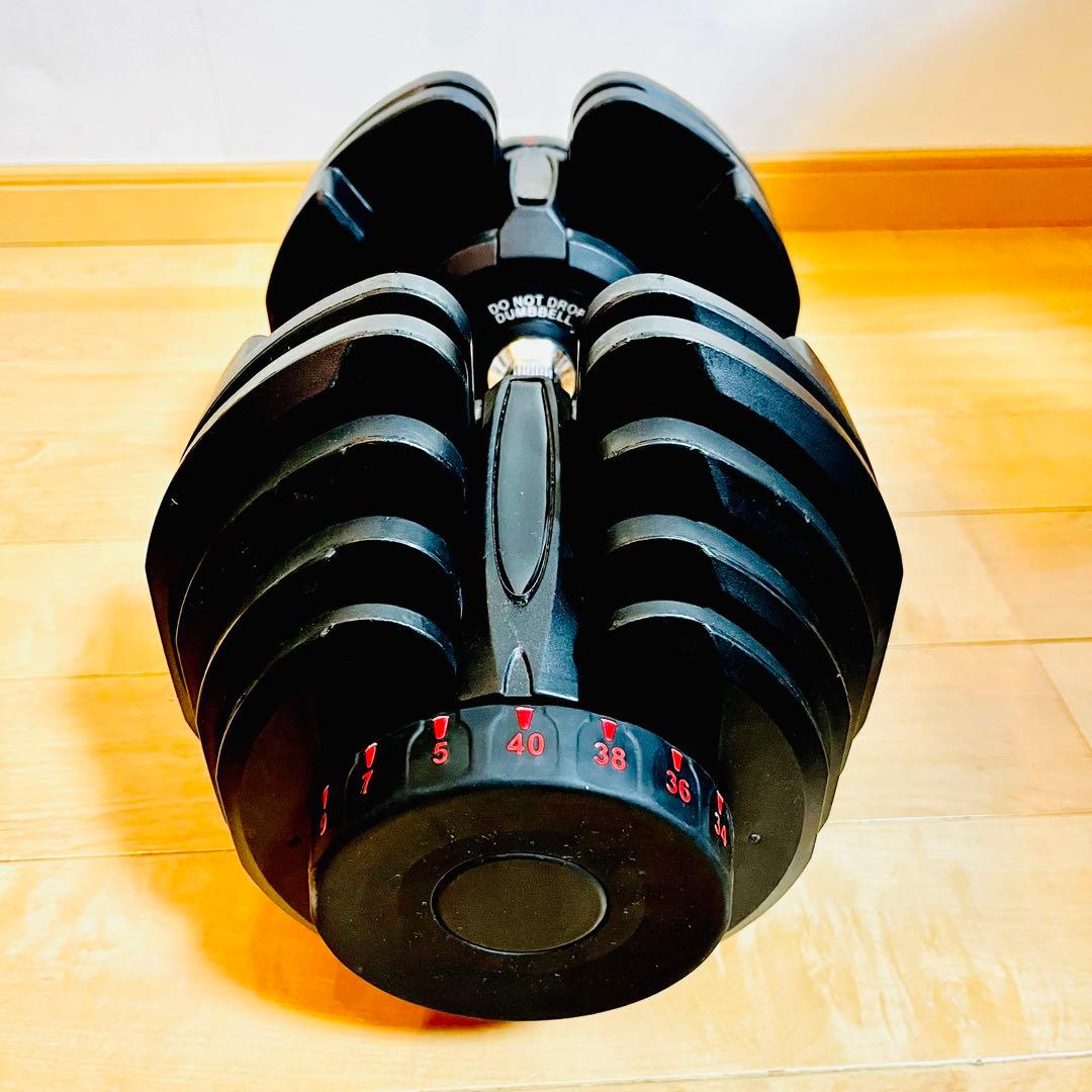 ①可変式ダンベル　片手40kg 2個セット