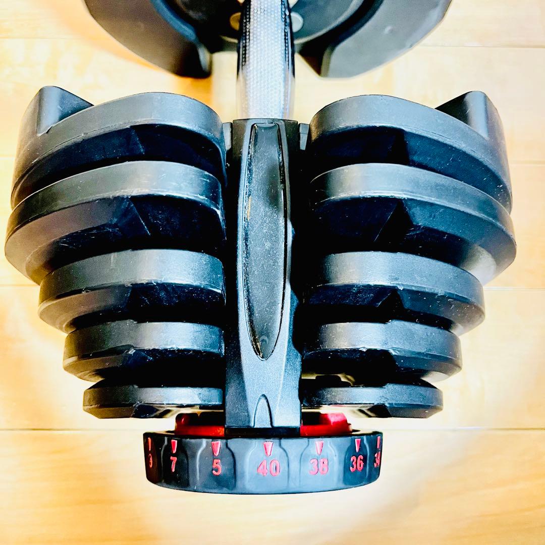 ①可変式ダンベル　片手40kg 2個セット