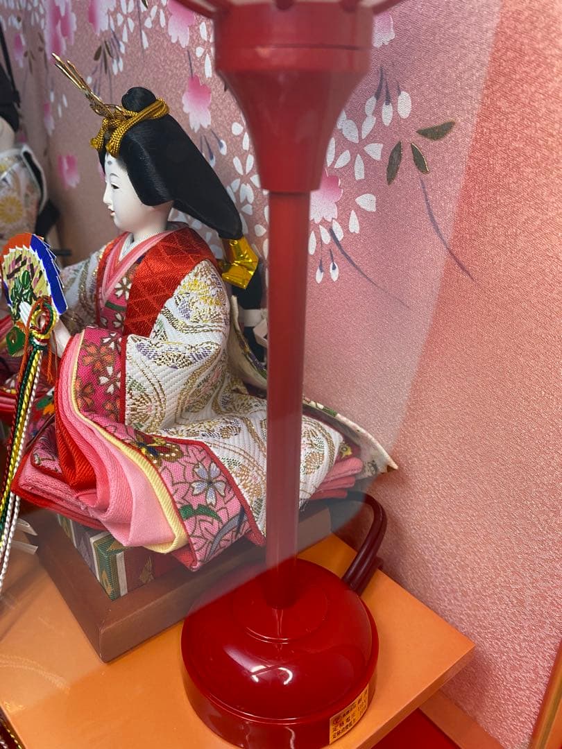 東京久月　雛人形オルゴール付き五人飾り・間口約５７×奥行約３１×高さ約３８㎝