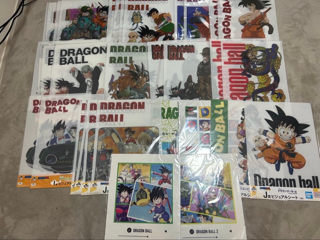 ドラゴンボール　一番くじ　ビジュアルシート　クリアポスター　まとめ売り　34点