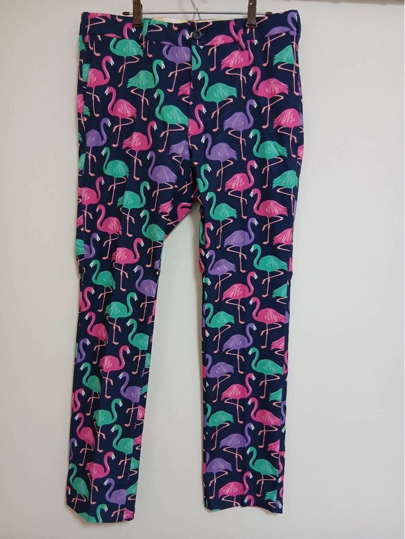 新品Loudmouth ラウドマウス メンズロングパンツワイルドフラミンゴズ