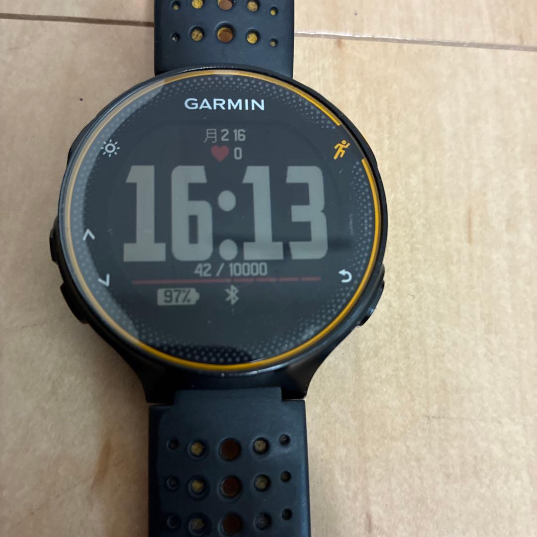 【美品】GARMIN ガーミン/235Jランニングウォッチ腕時計 充電器付