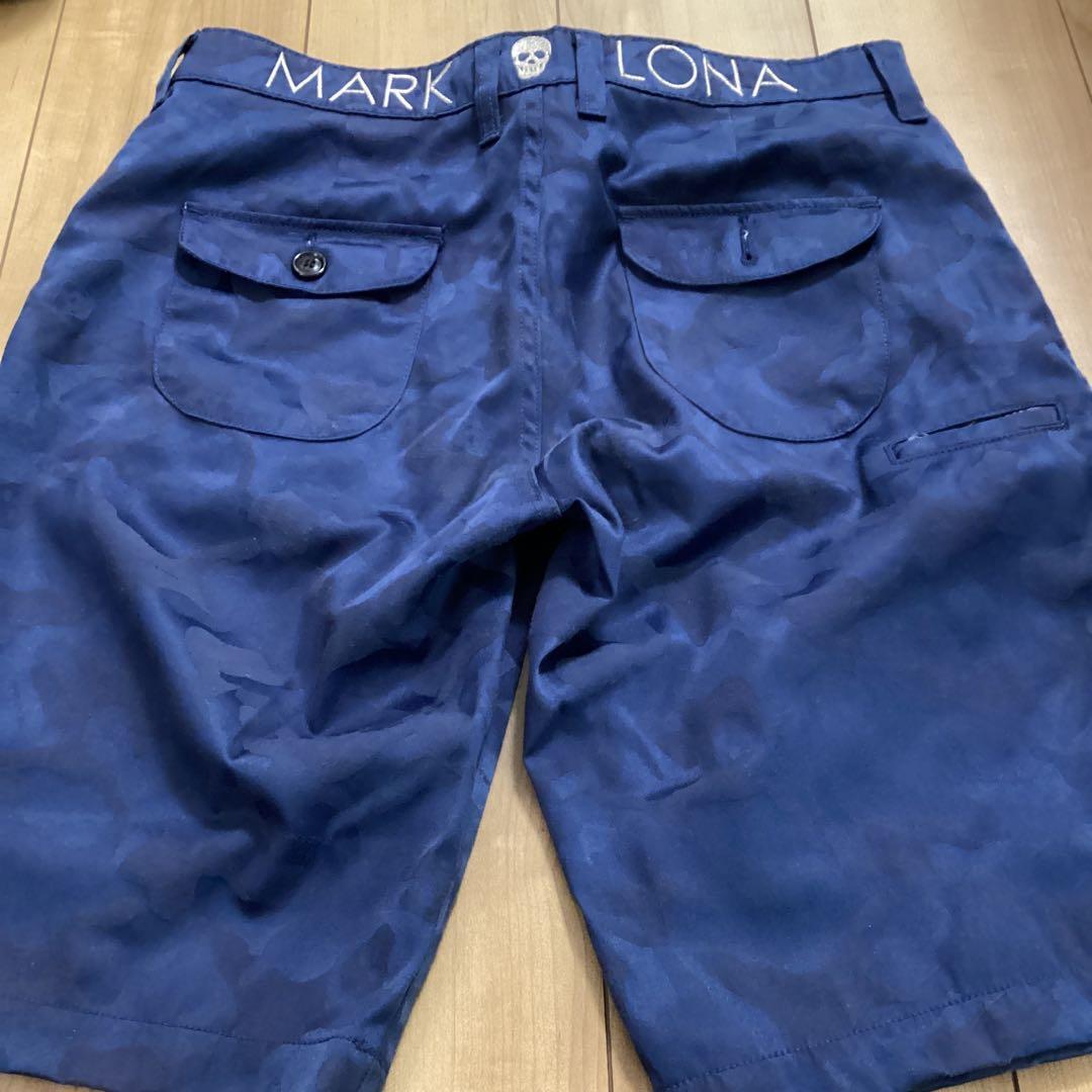MARK&LONA 迷彩柄 ネイビーショートパンツ