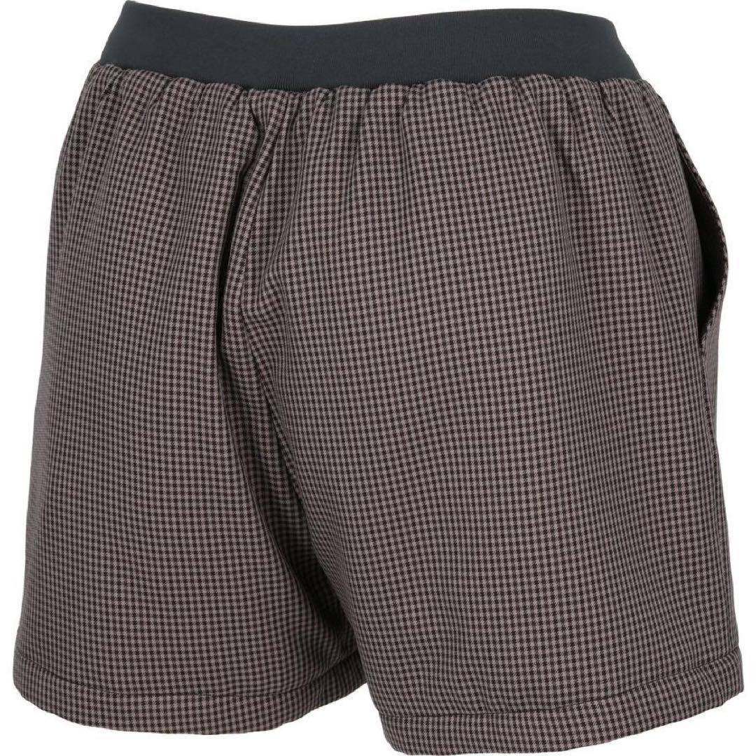 新品＊FILAフィラ＊ギンガムチェック柄 ショートパンツS ダークブラウン