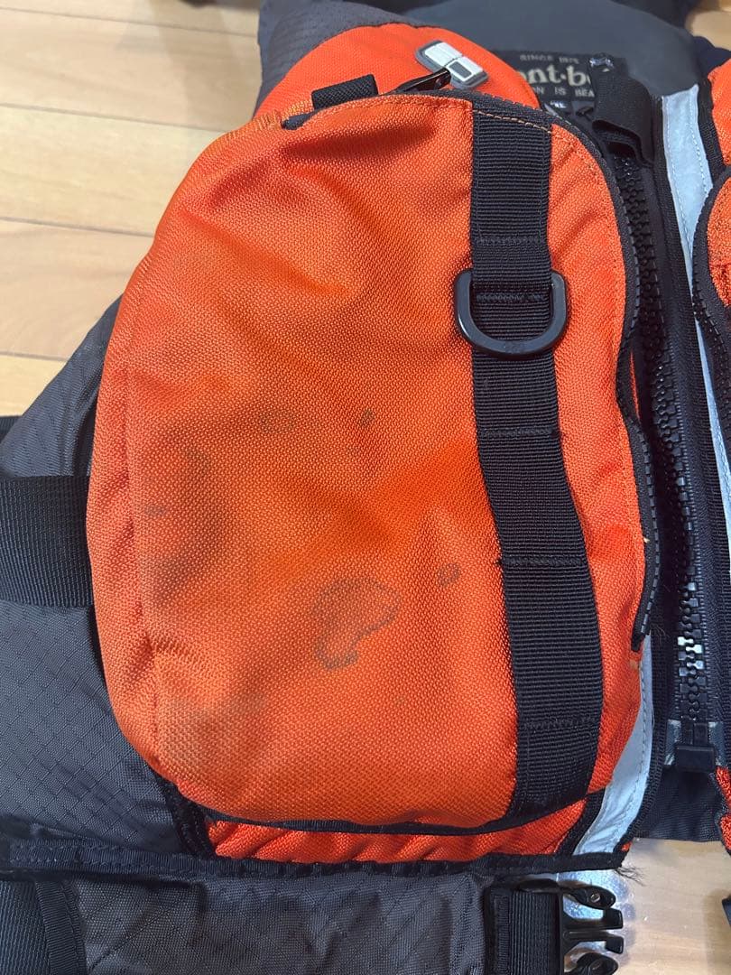 mont-bell ライフジャケット L/XL オレンジ/グレー　カヤックPFD
