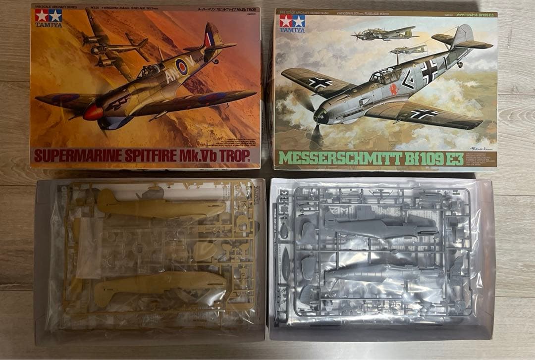 TAMIYA  戦闘機　スピットファイア　メッサーシュミット