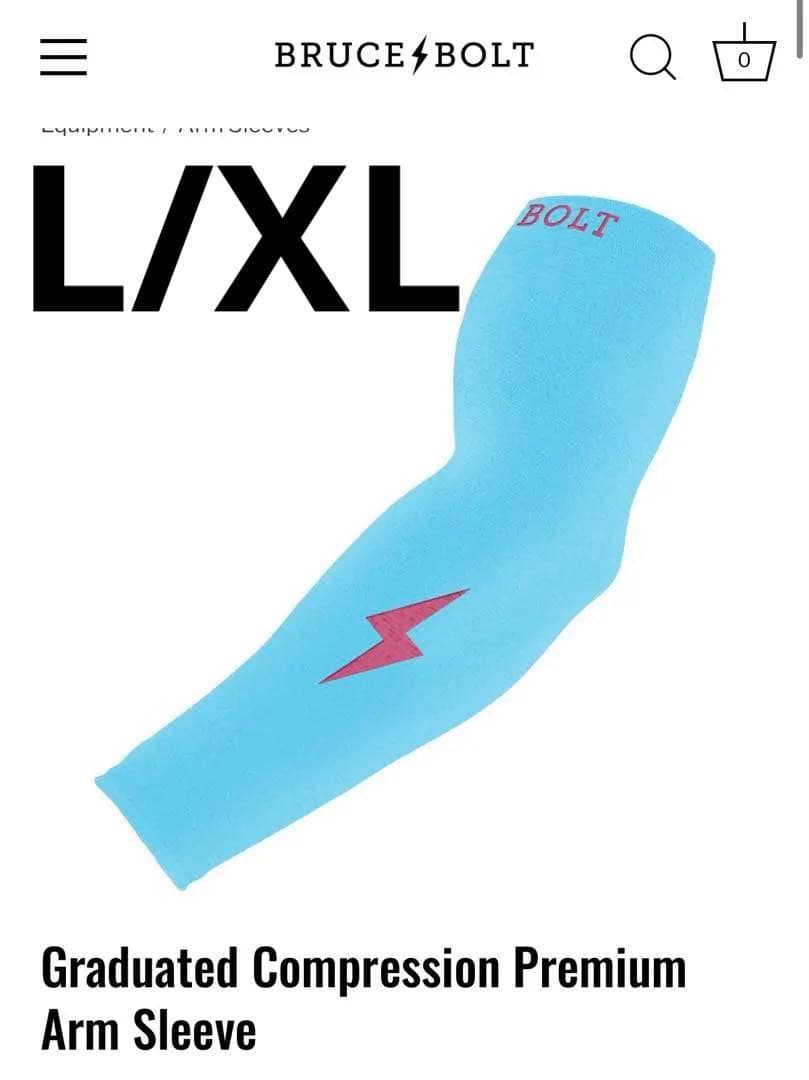 BRUCE/BOLT コンプレッションアームスリーブL/XL Teal/Pink