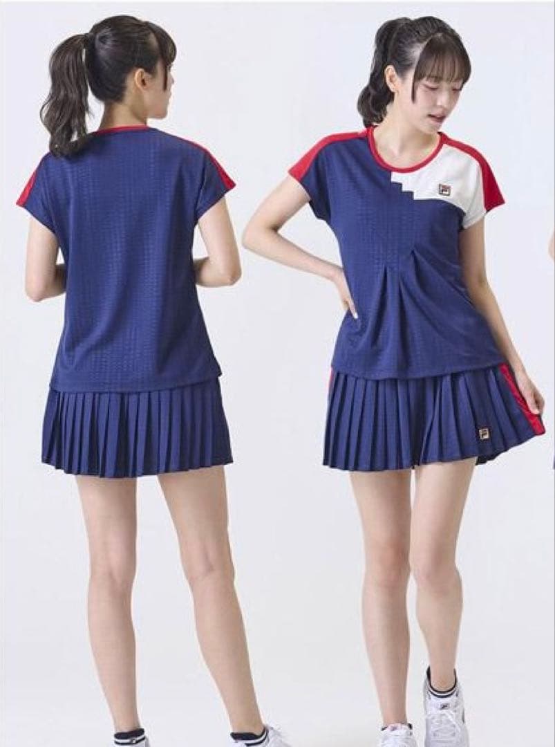 新品＊FILAフィラ＊イエロー×ブラウンの可愛いプリーツスコートL